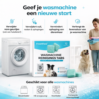 FreshFlow - Wasmachine reinigingstabletten