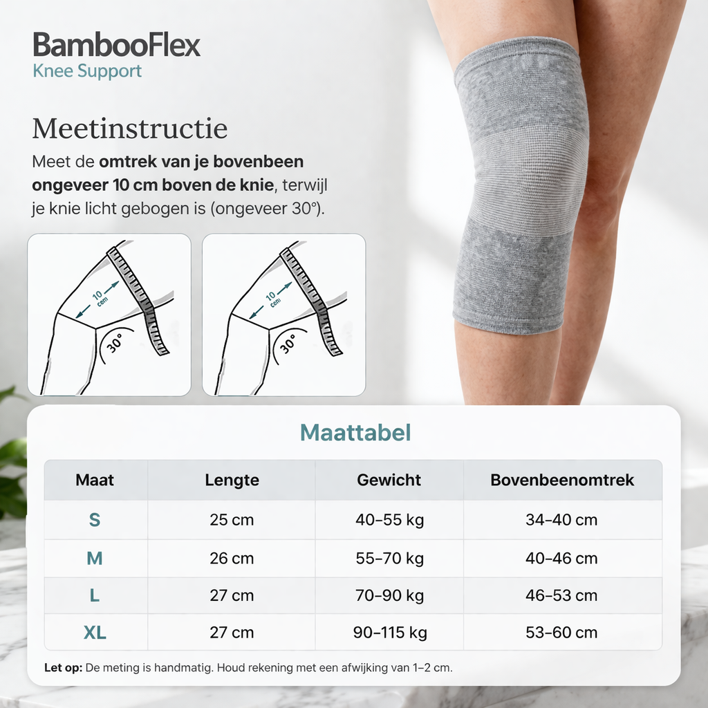 BambooFlex Knee Support - Natuurlijke pijnverlichting voor pijnlijke knieën