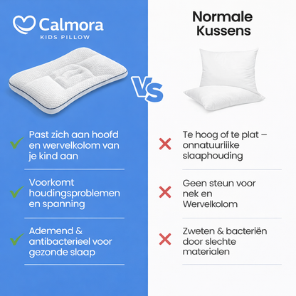 Calmora Kids Pillow – Ergonomisch kussen voor een gezonde nachtrust