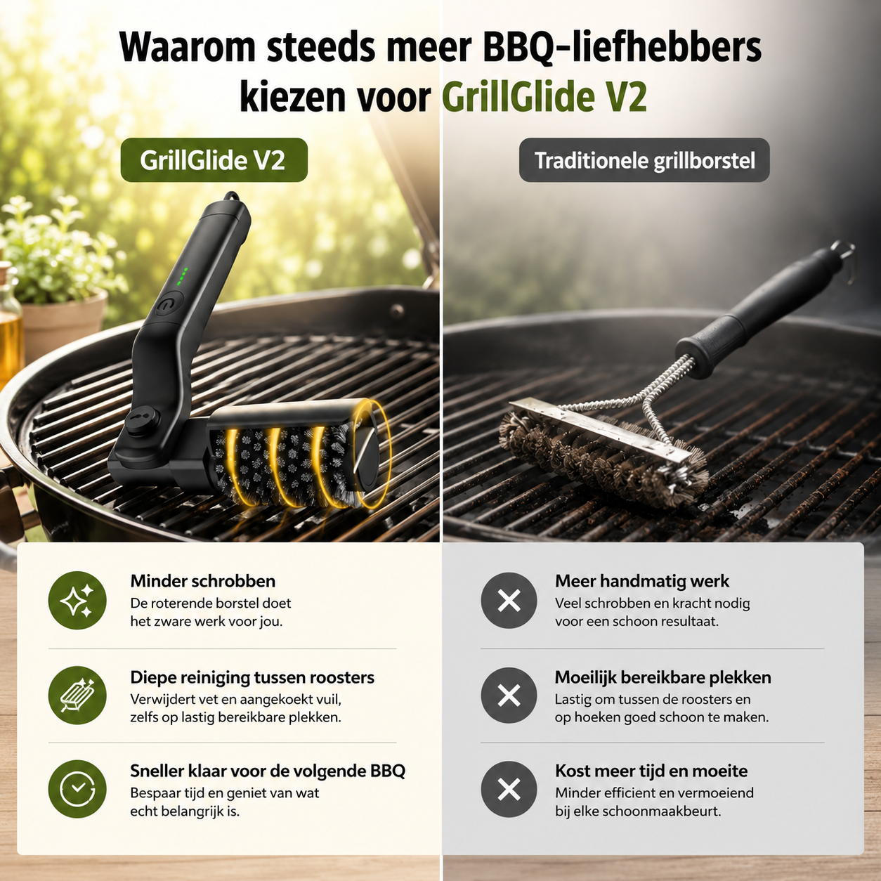 GrillGlide V2 – Elektrische Grillreinigingsborstel